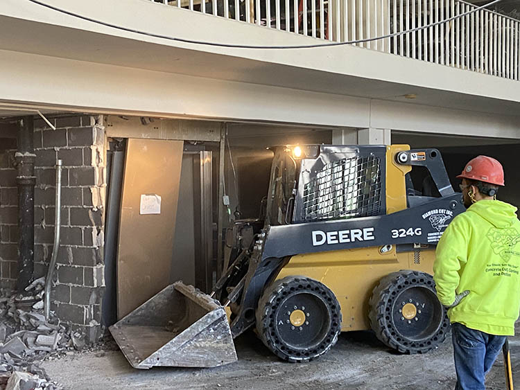 Demolition progress, December 2021