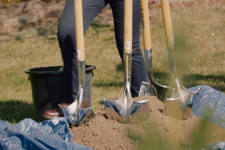 Ground healing ceremony. (Tectonic photo) 2024/07/Techtonic-groundhealing-Stanley-Center-Living-Building_Episode-1_03.jpg 